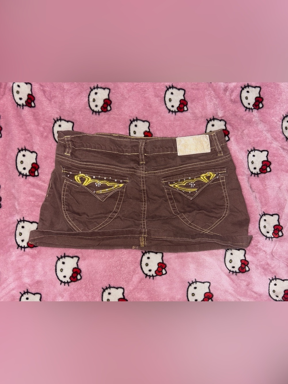 Y2k Women's Brown Mini Skirt - Classic Low-Rise Style